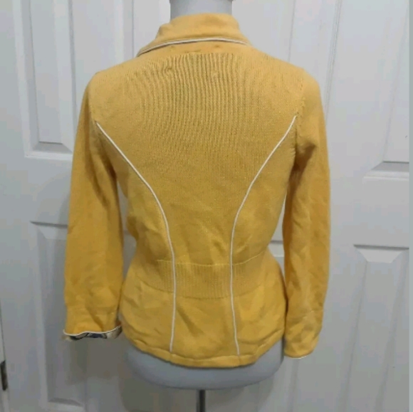 Sparrow yellow knit blazer jacket Anthropologie - Picture 2 of 5